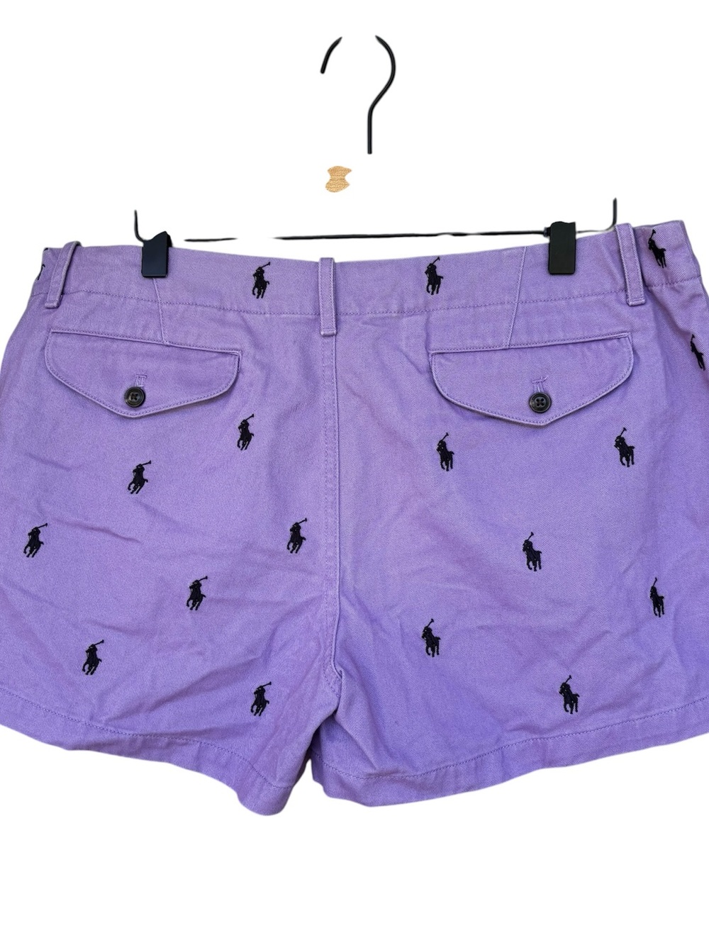 Ralph Lauren Sport Women's Chino Shorts Embroidered Pony Logo Purple Size 12 - Picture 2 of 7
